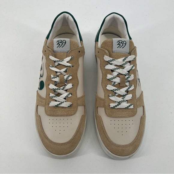 339 Elite Edition Varsity Green Cream Suede Designer Classic Lace Up Sneakers 40 - Picture 4 of 8